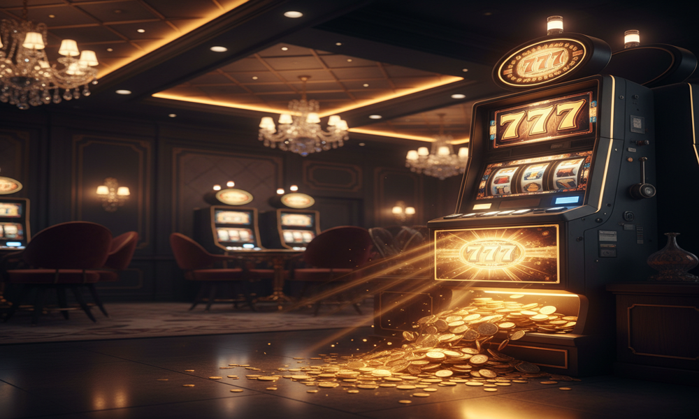 Премиальная слот-машина 777 с монетами